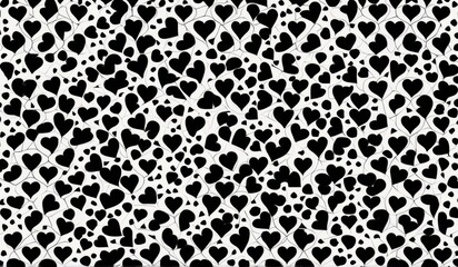 Obraz premium A mesmerizing pattern of hearts arranged in a dynamic