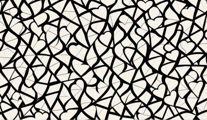 Obraz premium A mesmerizing pattern of hearts arranged in a dynamic