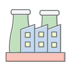 Geothermal energy lineal color icon , vector, pixel perfect, illustrator file 
