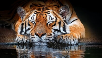 Fototapeta premium tiger in the water