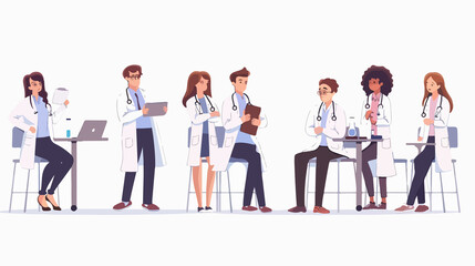 Obraz premium Dedicated Young Male and Female Medical Students Studying Together