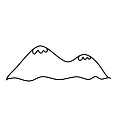 mountain kids hand drawn