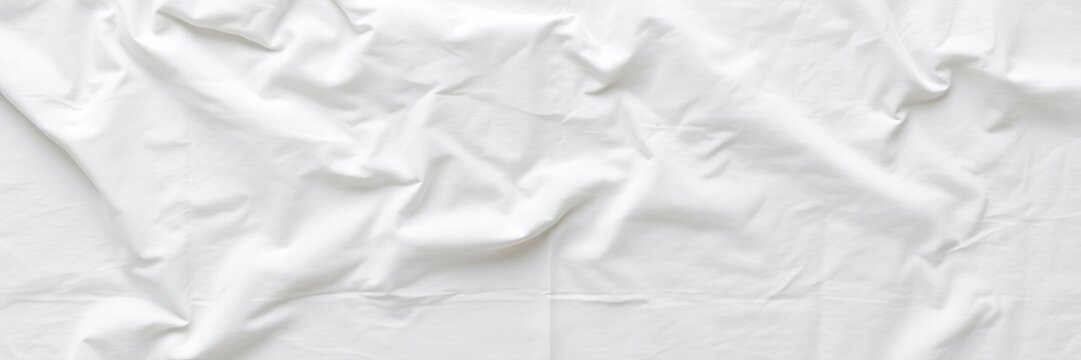 white crinkle linen texture closeup of fabric tablecloth or bed linen light empty copy space, fabric, copy space