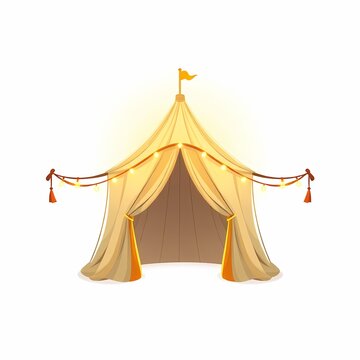 recommend clip art: Circus Tent Under the Spotlight: A whimsical illustration of a classic circus tent, adorned with twinkling lights and a welcoming entrance.