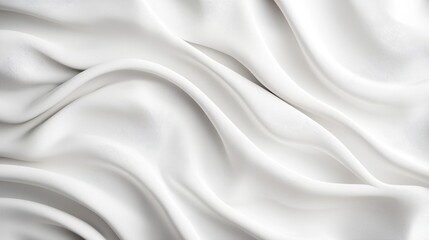Elegant flowing white fabric texture with soft waves