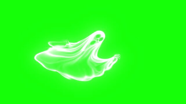 ghost animation clip art in green screen