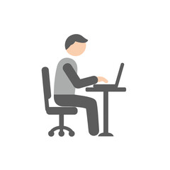 Minimalistic Flat vector Icons of Everyday Activities on White Background.