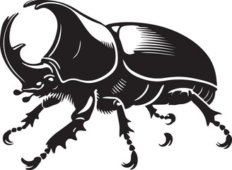 Rhinoceros beetle silhouette