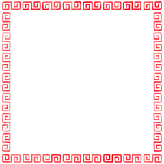Chinese New Year red frame square