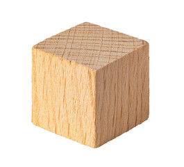 Wooden cubes on transparent background. png file