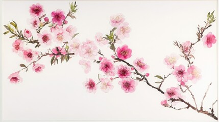 Blooming manuka flowers in pink and white, framed by a clean white background 