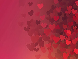 love and heart confetti and bokeh romantic romance mind sparkle magic shiny luxury glowing with copy space background