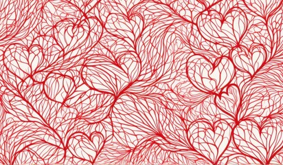 Fototapeta premium A mesmerizing pattern of hearts arranged in a dynamic