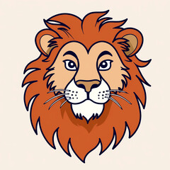 Fototapeta premium Majestic lion with vibrant mane showcasing natural strength and beauty