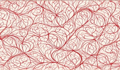 Fototapeta premium A mesmerizing pattern of hearts arranged in a dynamic