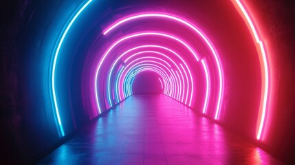 Naklejka premium beautiful room wiith neon color and abstract effect