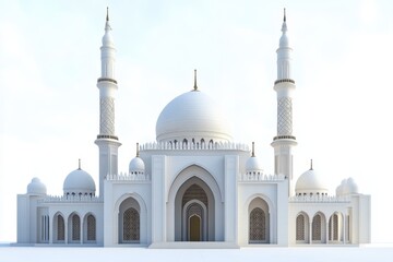 3D Mosque Model Isolated and White Background