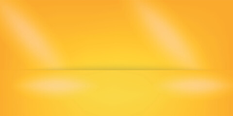 yellow background abstract with Gradient in empty room studio, Yellow empty room studio gradient used for background, yellow background studio with shine
