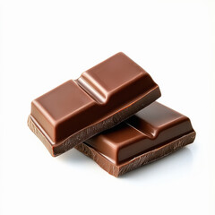 brown chocolate bar on white background