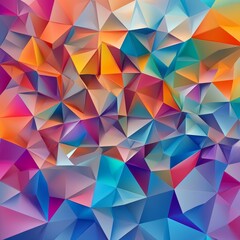 Obraz premium A colorful abstract pattern of triangles and squares
