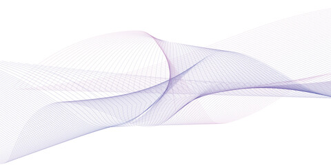 Wavy shape on transparent background. 