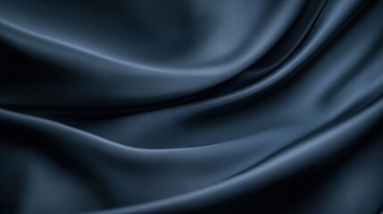 Fototapeta premium Silky smooth fabric texture, dark gray satin, flowing curves, dramatic folds, luxurious drapery, high contrast lighting, close-up detail, abstract background, shimmering surface, monochromatic, elegan