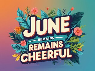 Obraz premium June Remains Cheerful Tropical Floral Design
