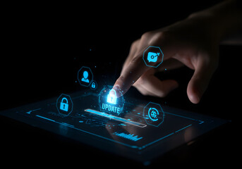 Update software application upgrade technology concept. Software update or Operating system, patch update, updating progress bar, Install app patch	
