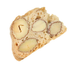 Traditional Italian almond biscuit (Cantucci) isolated on white