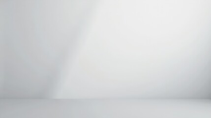 Simple White Room Studio Background with Subtle Light and Shadow