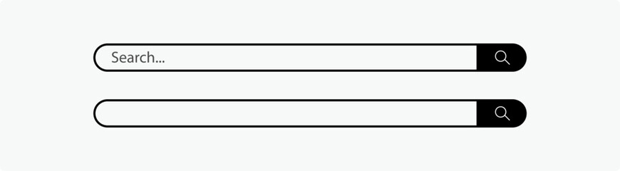 Search box with wide input space. Internet search box.. Search bar web page internet browser button, search box