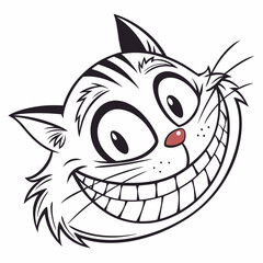 Playful Smiling Cat Illustration Vector for Creative Designs