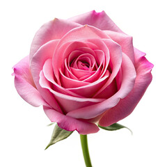 pink rose isolated on white