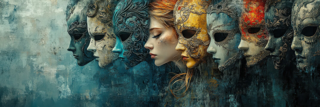 Surreal Symbolic Representation of Masks and Faces