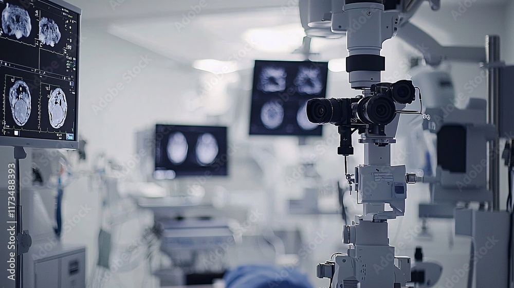 Aufkleber specialized endoscopic cameras being used in a minimally invasive surgical process stock photo with 