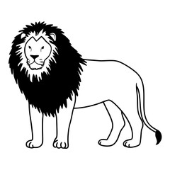 Majestic Lion Illustration Vector for Wildlife and Nature Projects