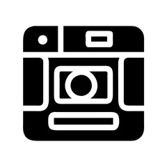 Minimalist Camera Icon Vector for Photography Projects"