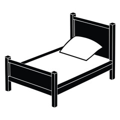 wooden bed vector file