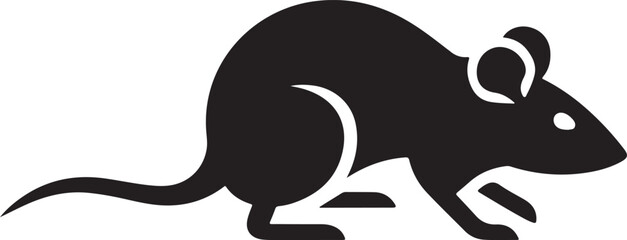 rat icon silhouette vector style