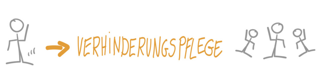 Naklejka premium Verhinderungspflege Start Banner