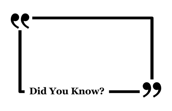 Did you know frame with quotations mark for text