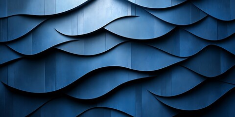 Obraz premium Abstract blue wave pattern texture, modern design background, wall art.