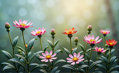 Obraz premium spring flowers background