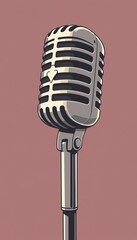 Fototapeta premium Retro Microphone Design