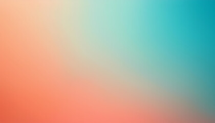 Abstract Coral and Teal Gradient Background  Soft  Smooth Color Blend for Design Projects
