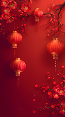 Red Lanterns and Blossoms: A Chinese New Year Celebration