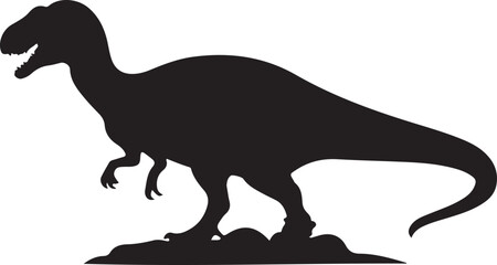 Dinosaur icon silhouette vector style