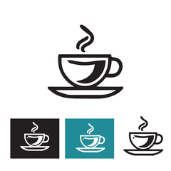 Coffee cup icon, tea cup logo, Abstract vector symbols illustration silhouette image template.eps 10.