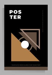 Cover design for booklet, brochure, folder, book, poster. Vector geometric template with place for your text.