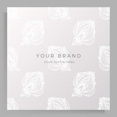 Cover design for menu, wedding invitation, booklet, portfolio, catalog. Elegant template with an original handmade floral pattern.
